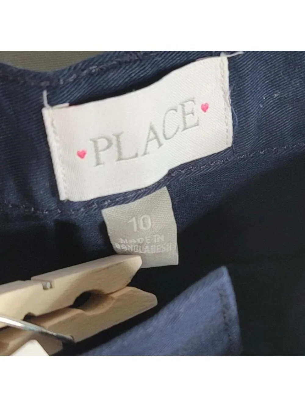 Children's Place Girls School Uniform Shorts Blue SZ 10 Chino Zip Pockets NEW